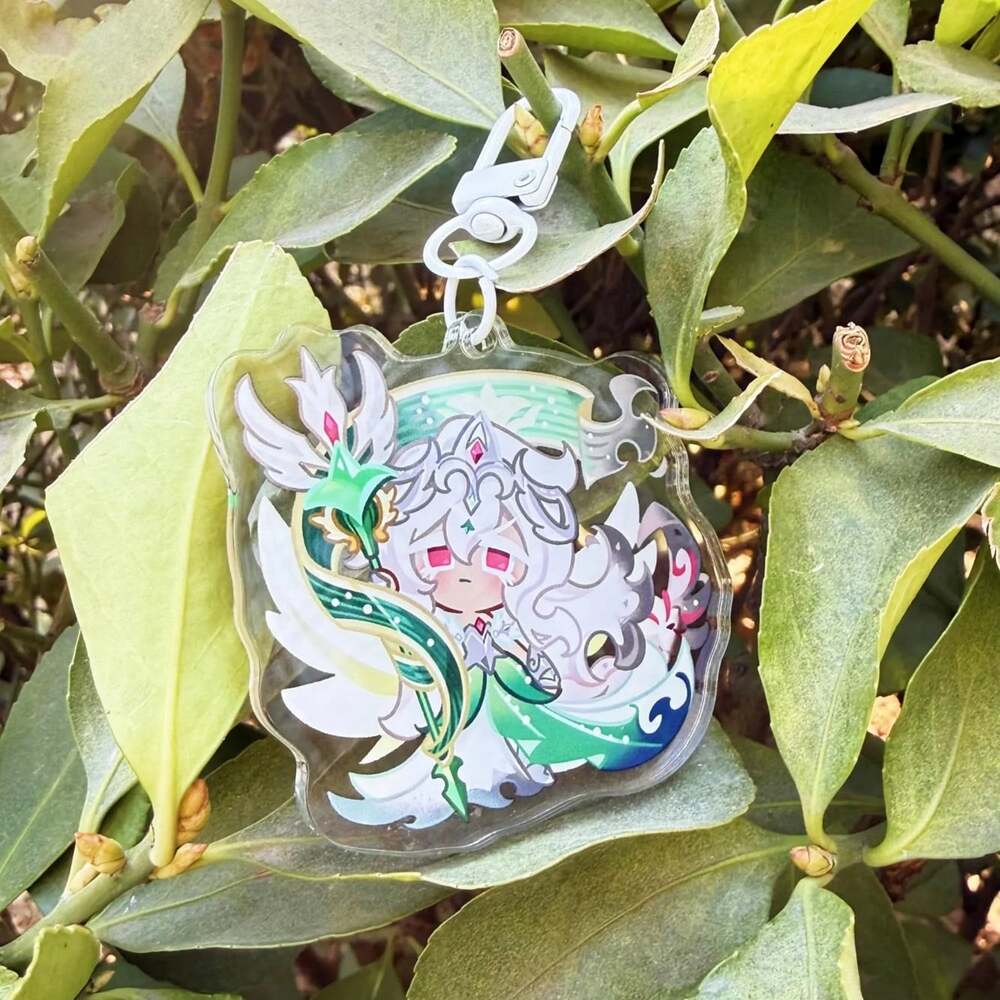 Cookie Run Keychain, White Lily Cookie Keychain